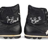 A Pair of Tim Brown Game Issued Adidas Notre Dame Football Cleats,
