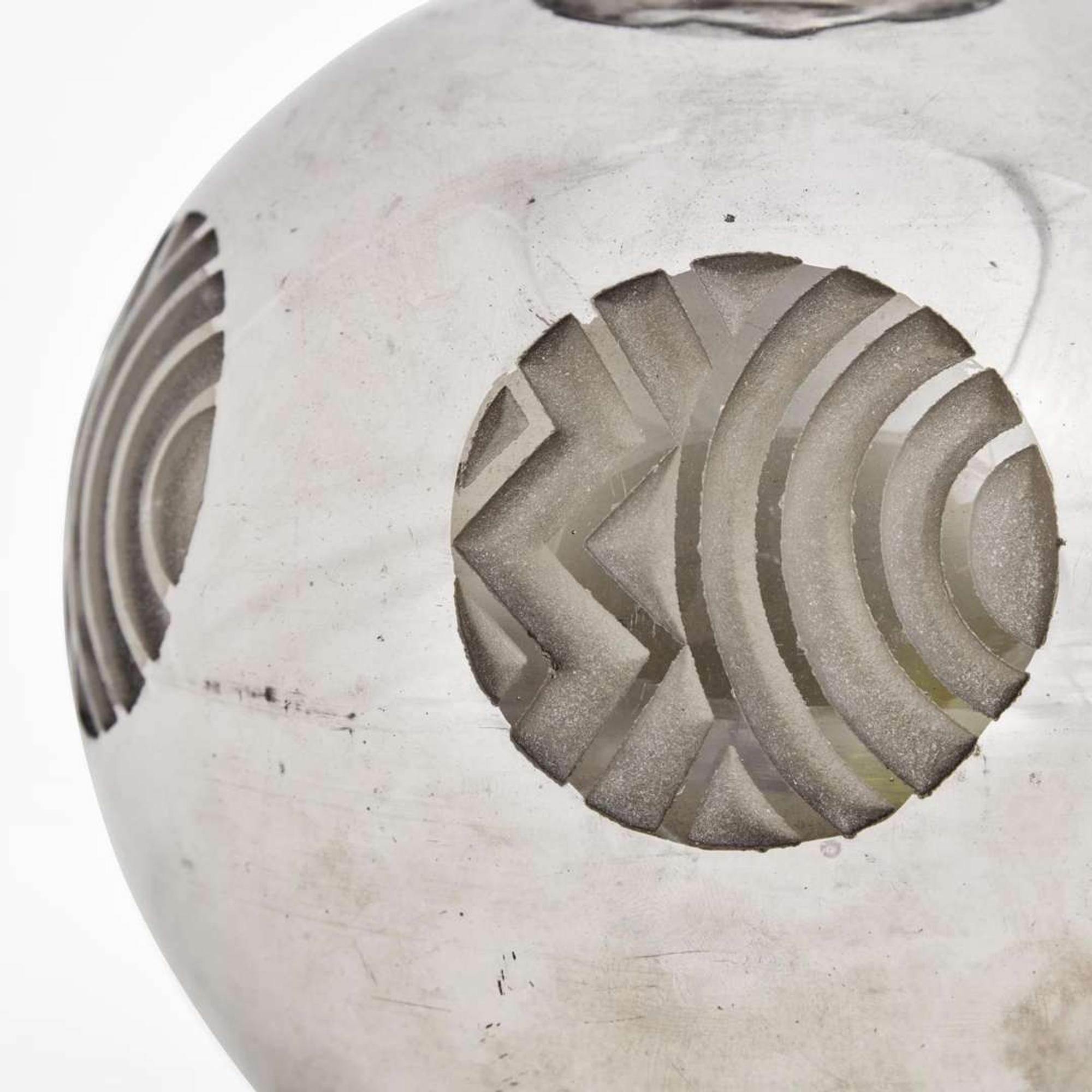 Jean Luce (French, 1895-1964) Rare Art Deco Silvered Vase, France, 1930s
