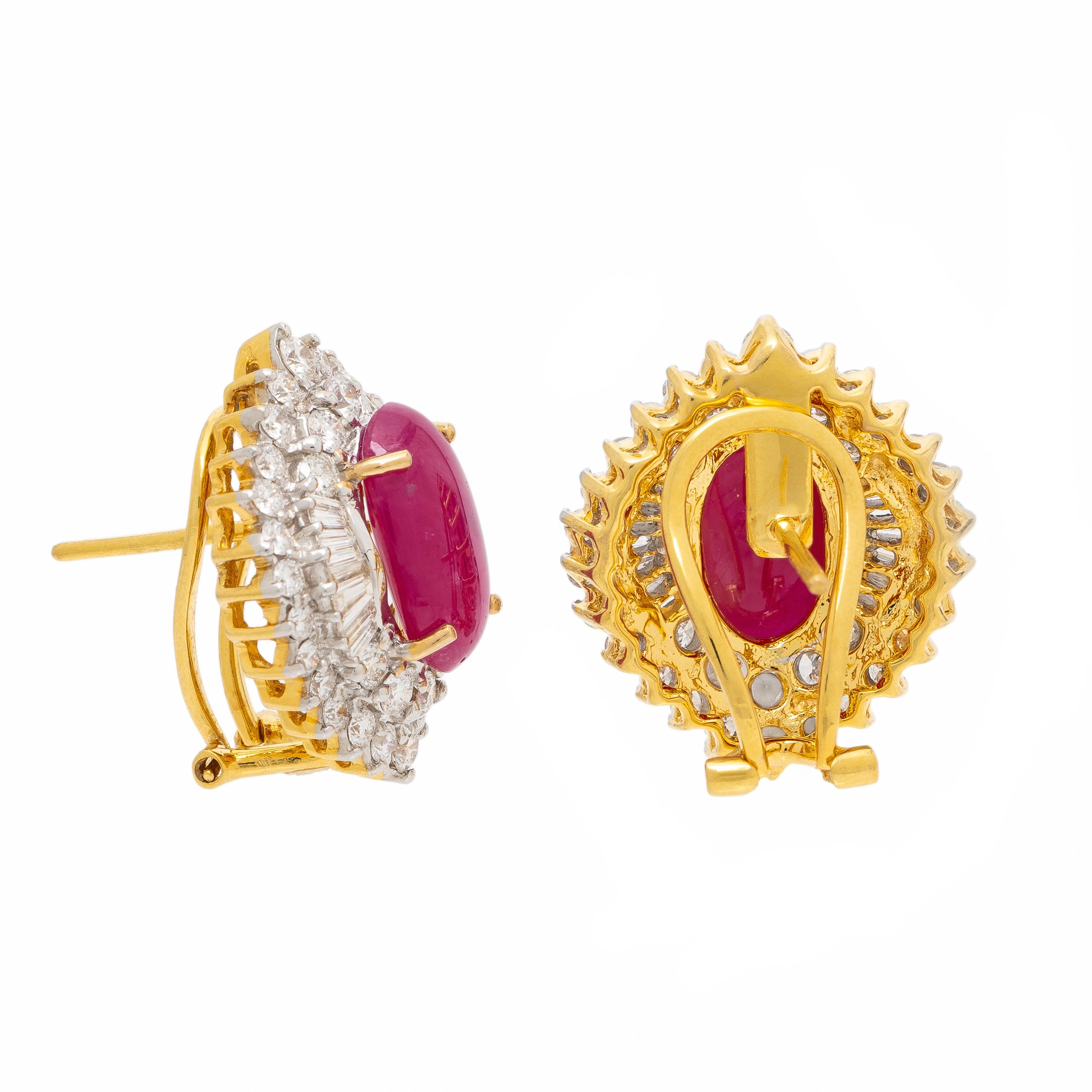 Ruby and Diamond Earrings