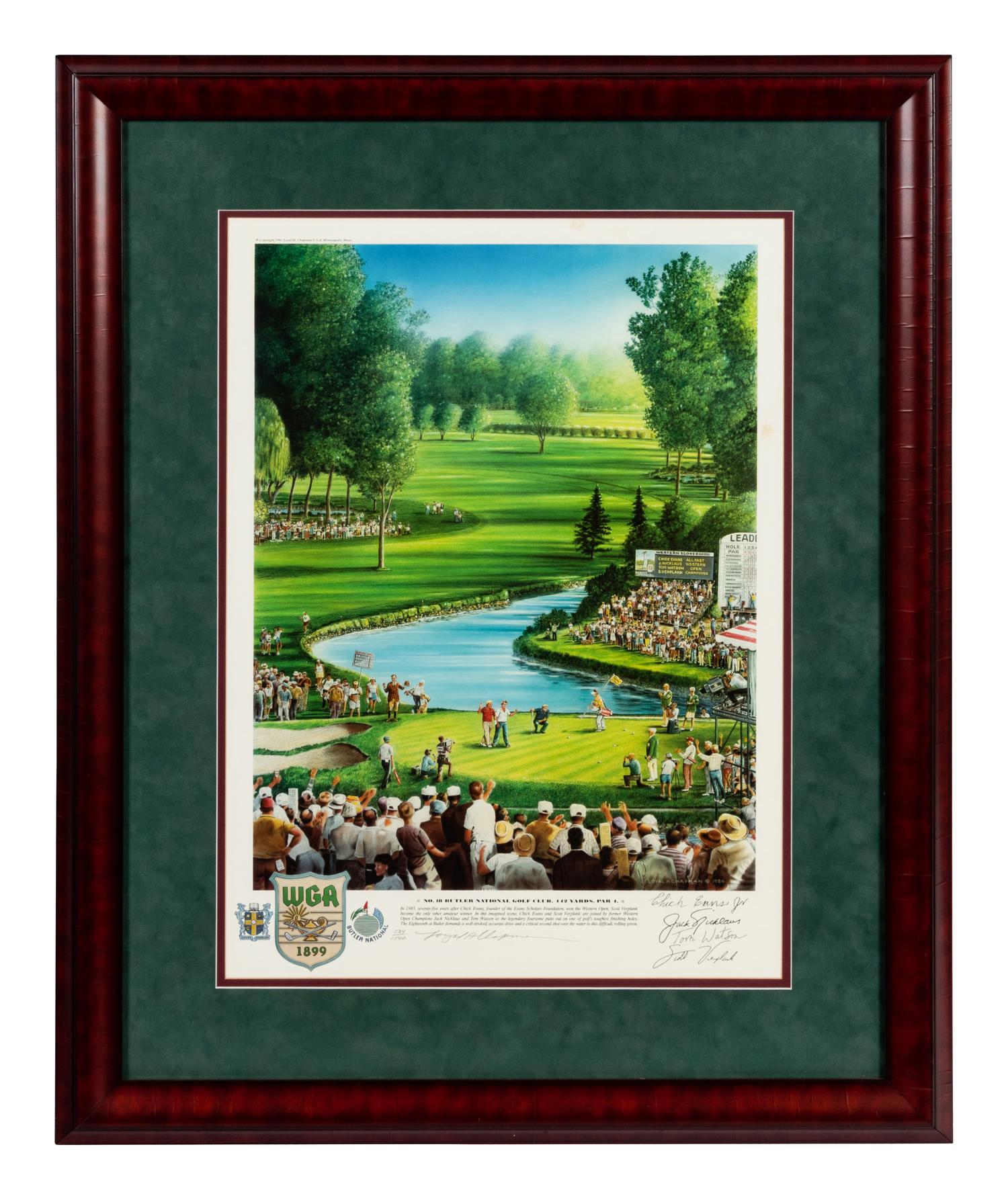 A Loyal Champman 1985 Western Golf Open 18th Hole Signed Autograph Limited Edition Print