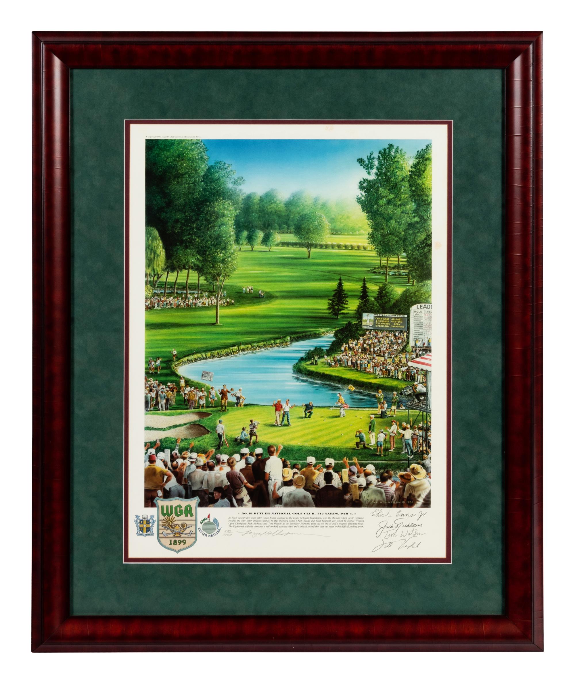 A Loyal Champman 1985 Western Golf Open 18th Hole Signed Autograph Limited Edition Print