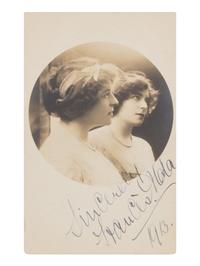 [20TH-CENTURY OPERA SINGERS]. A group of 6 signed and inscribed photographs or photographic postcards of opera singers and actors from the 1910s, comprising images of: