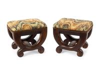 A Pair of Continental Carved Tabourets