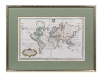 [Jacques Nicolas Bellin (1703-1772)]. Carte Reduite Du Globe Terrestre. N.p; n.p, ca 1764.