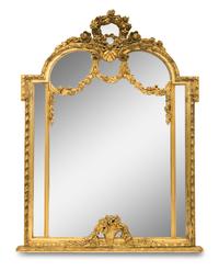 A Large Rococo Style Giltwood Mirror