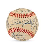 A 1985 Cincinnati Reds Team Signed Autograph Baseball