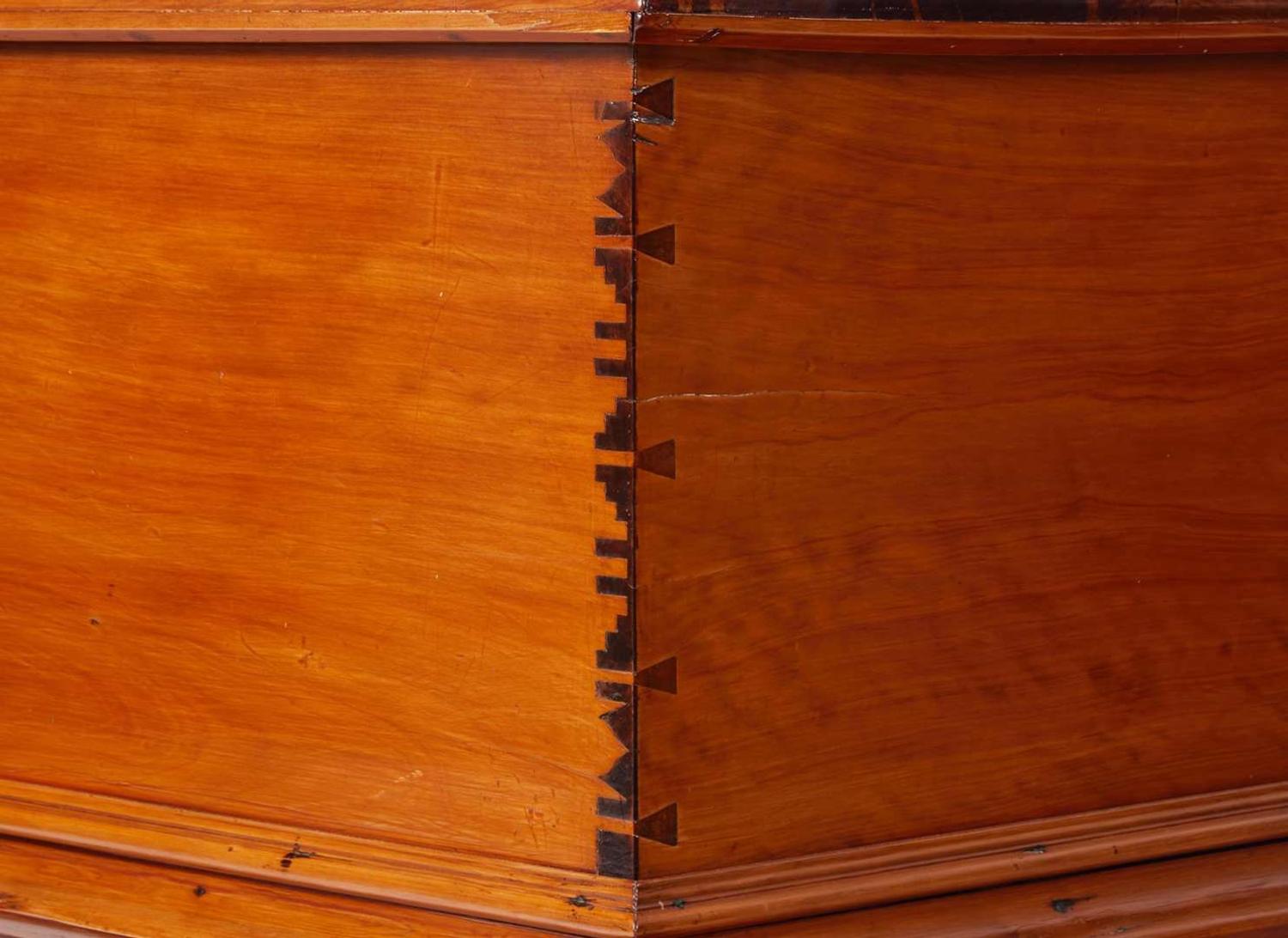 A Queen Anne cedar blanket chest-on-stand, Bermuda, 18th century