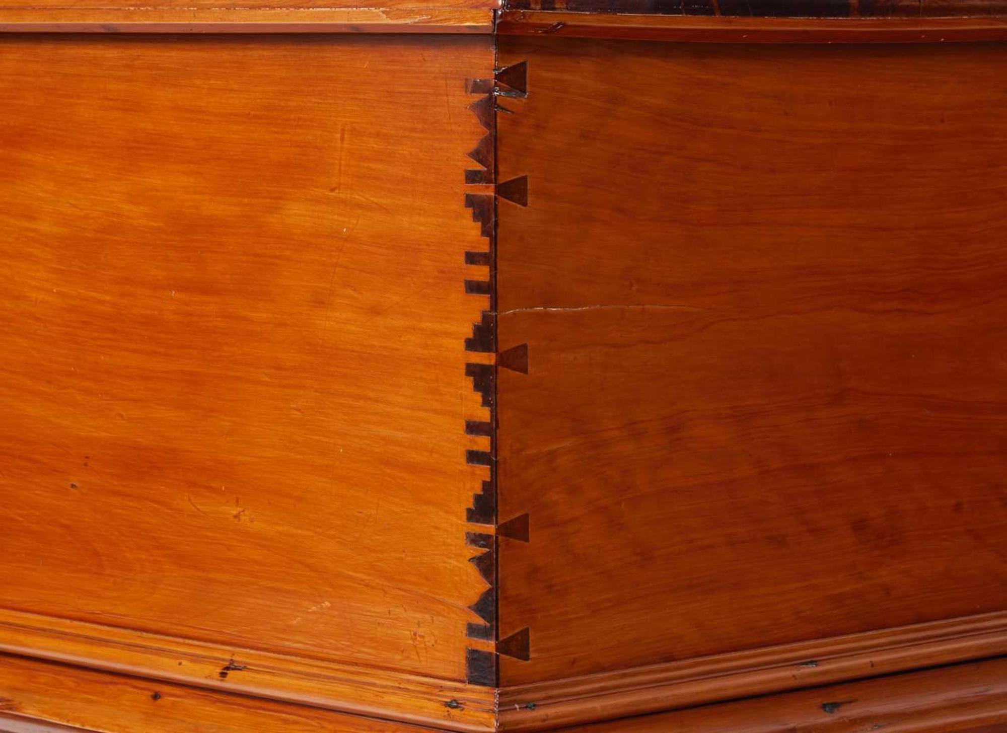 A Queen Anne cedar blanket chest-on-stand, Bermuda, 18th century