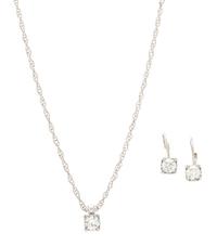 DIAMOND PENDANT NECKLACE AND EARRINGS