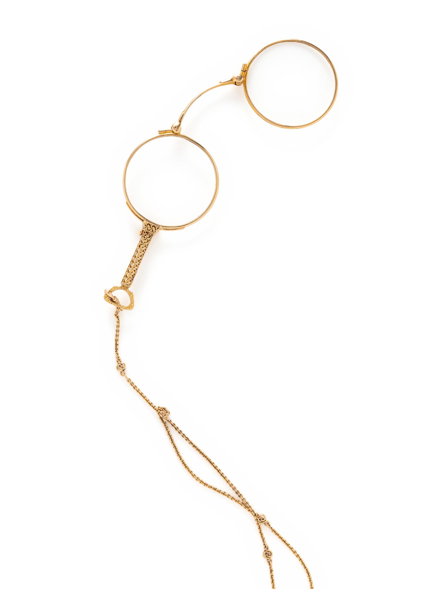 COLLECTION OF GOLD LORGNETTES