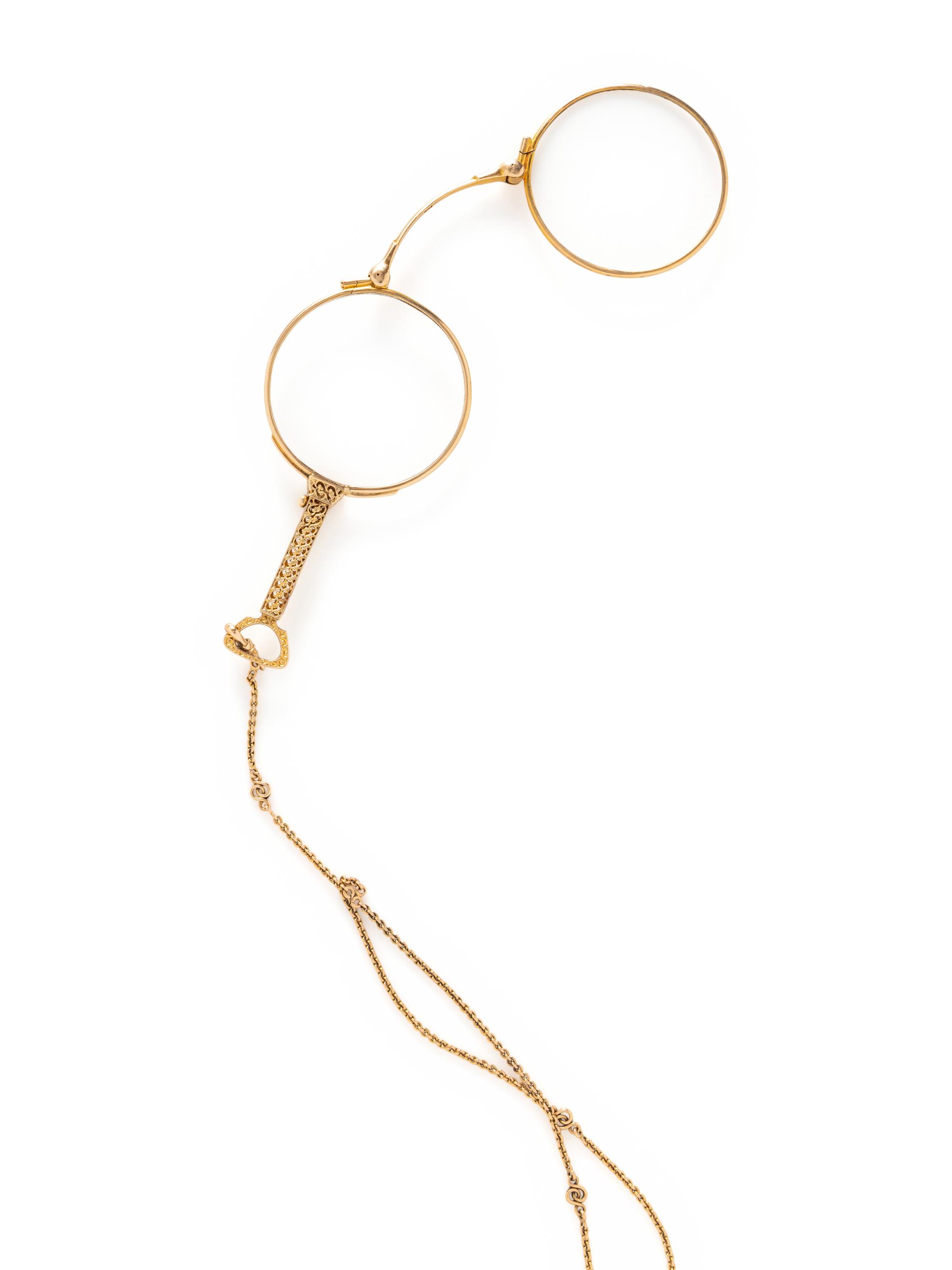 COLLECTION OF GOLD LORGNETTES