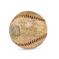 A 1933 Chicago Cubs Team Signed Autograph Baseball (JSA Letter of Authenticity),
