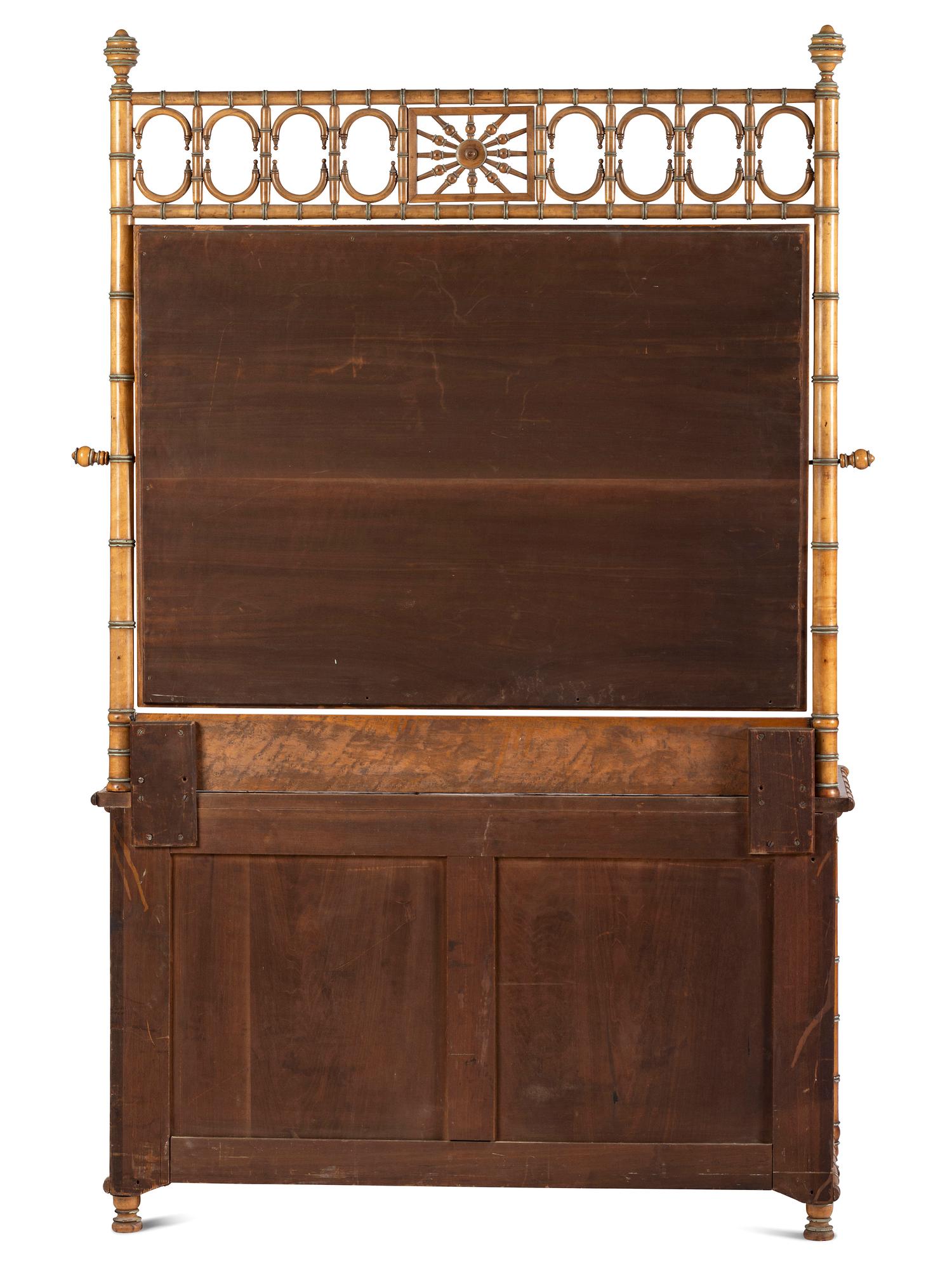 Faux-Bamboo Bedstead and Dresser