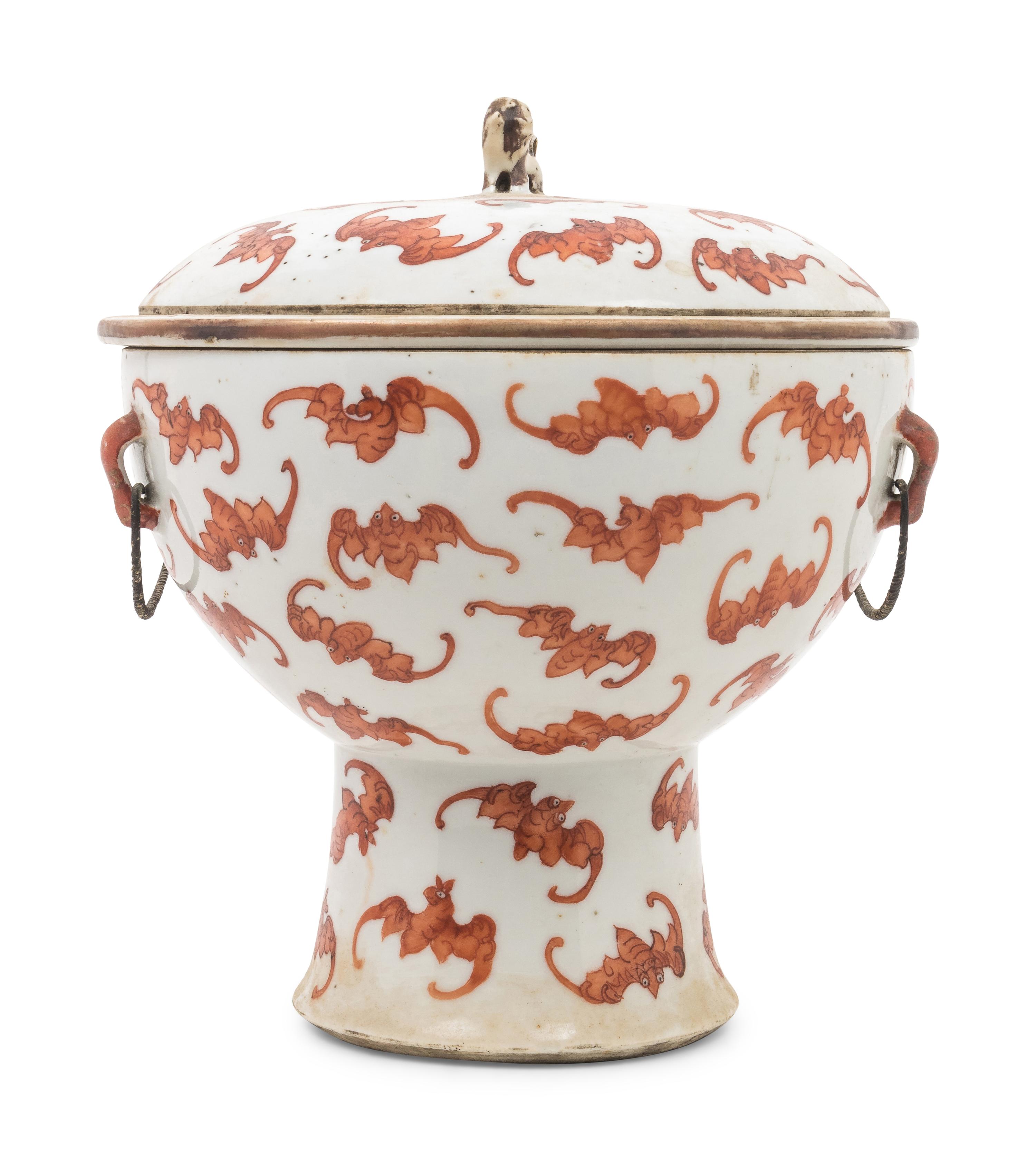 A Chinese Export Porcelain Footed Bowl and Cover
