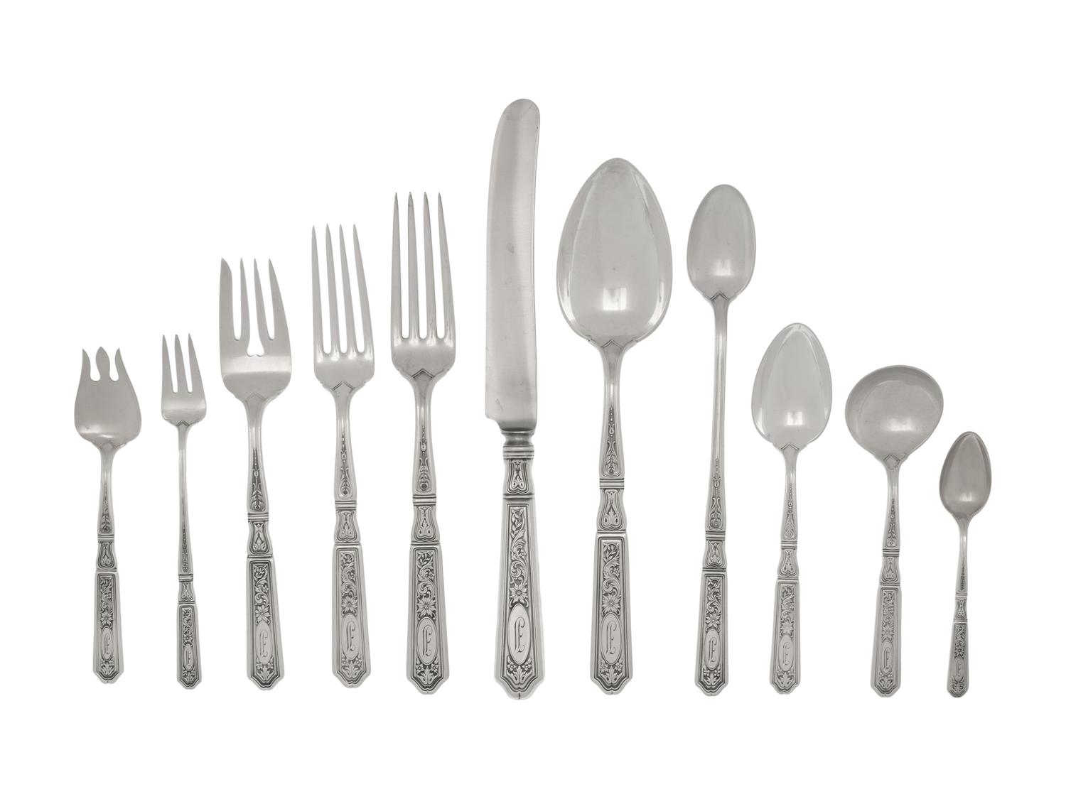An American Silver Flatware Service