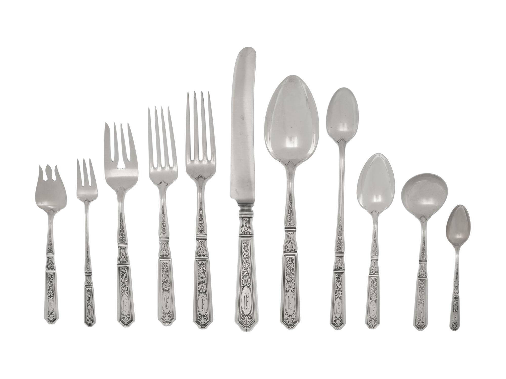 An American Silver Flatware Service