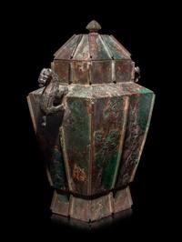 An Archaistic Bronze Covered Vessel, Fanglei