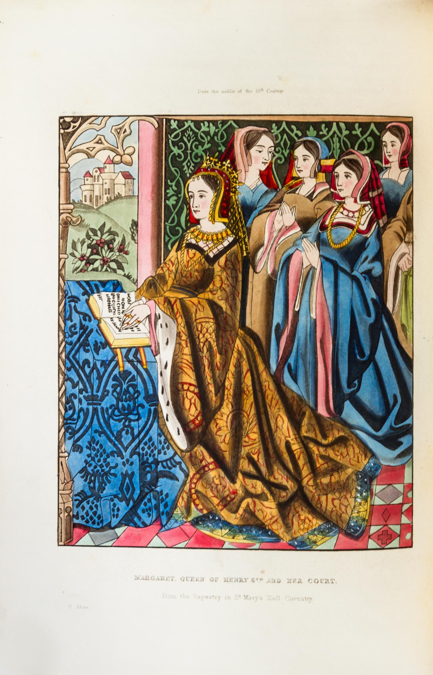 SHAW, HENRY. Dresses and Decorations of the Middle Ages. London, 1843. 2 vols. First edition.