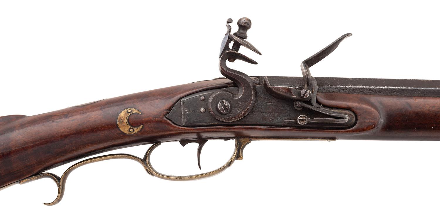 Highly Adorned Lehigh Valley Flintlock Rifle Attributed to Adam Knutz