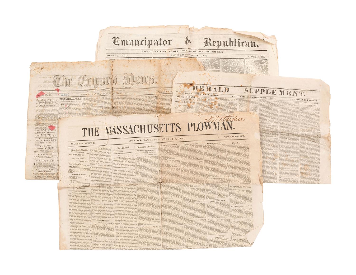 [CIVIL WAR]. 190+ newspapers published in both the north and south.