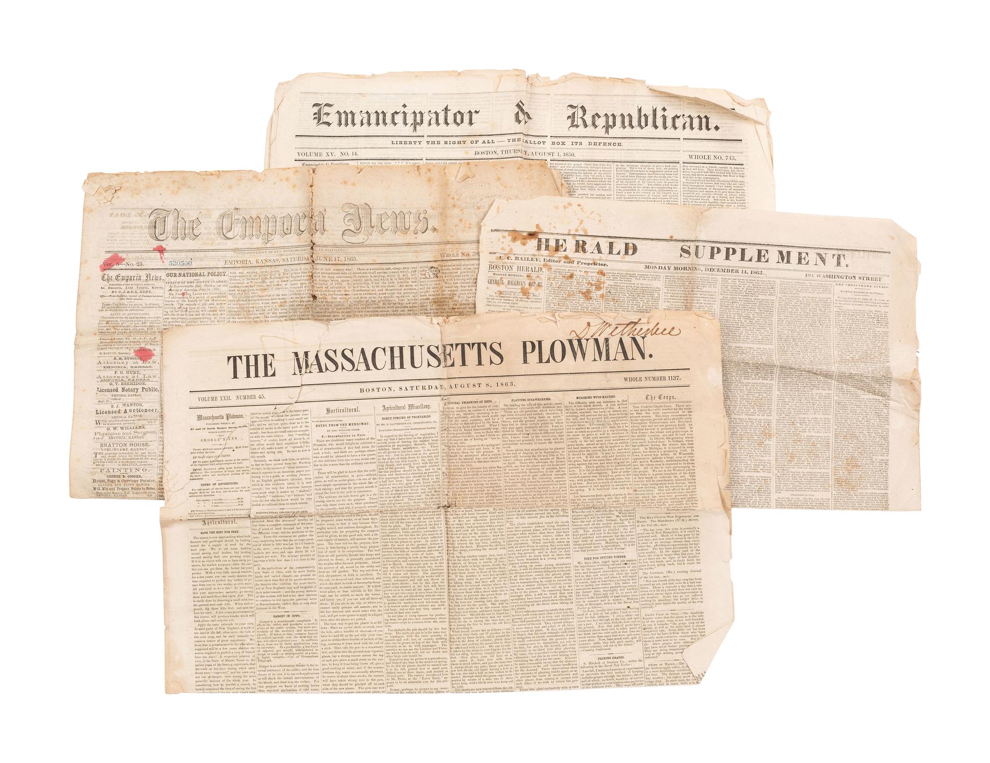 [CIVIL WAR]. 190+ newspapers published in both the north and south.
