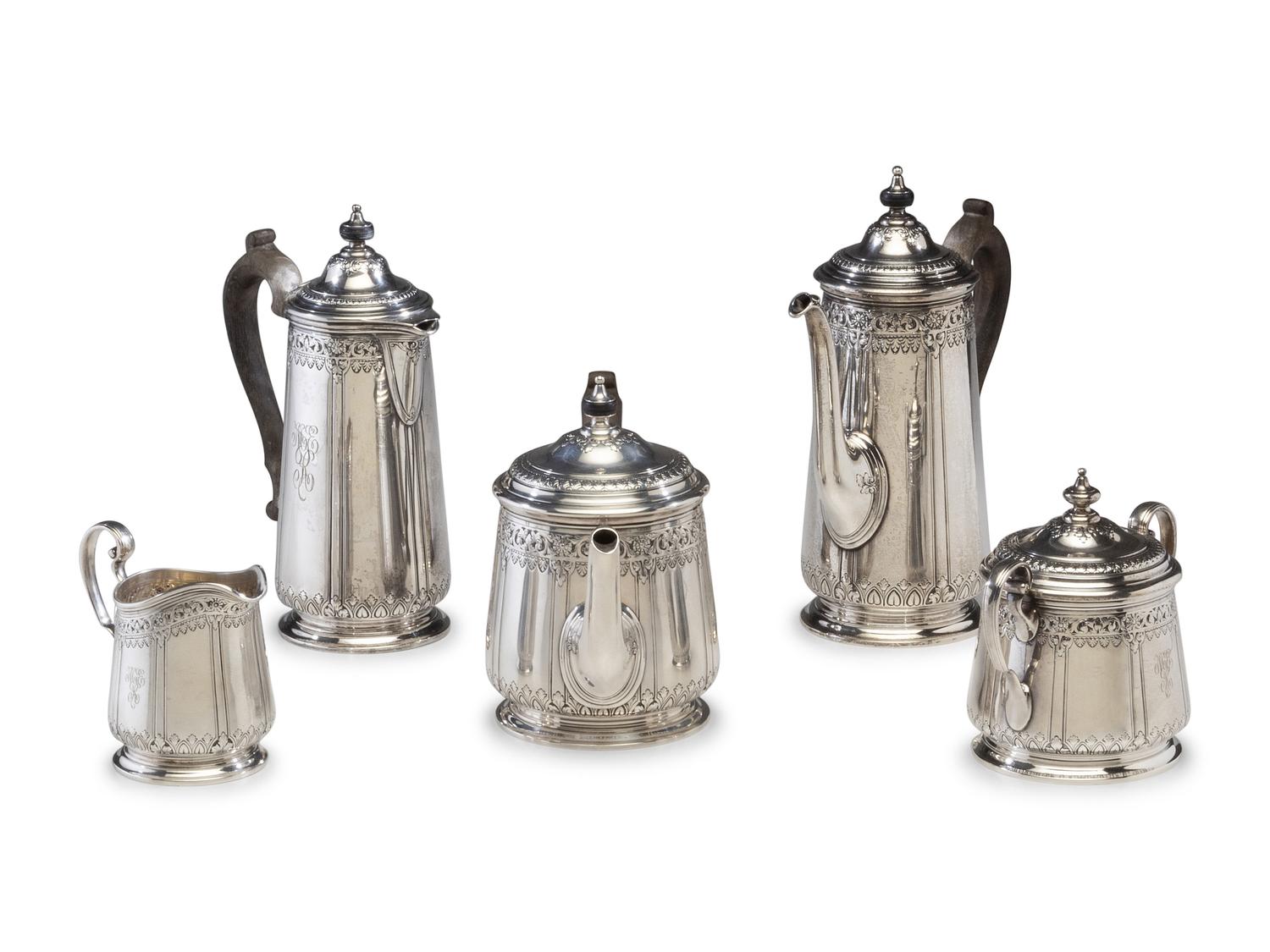 A Tiffany and Co. Silver Five-Piece Tea and Coffee Service