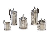 A Tiffany and Co. Silver Five-Piece Tea and Coffee Service