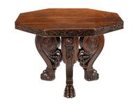 An Italian Baroque Carved Walnut Center Table