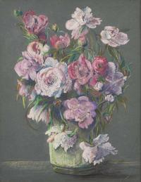 Alice Bennett Sotter (American) - Still Life with Peonies
