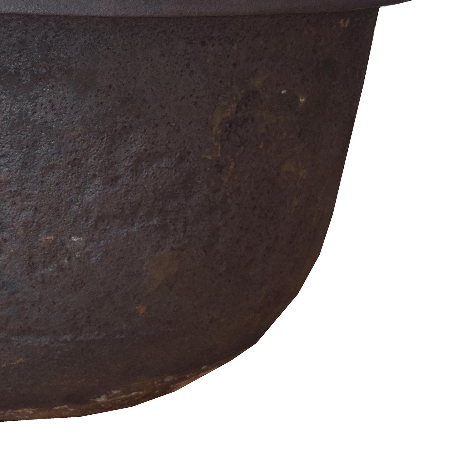 A Cast Iron Cauldron 35.5" W x 32" D x 17.5" H — United States, Circa 1900