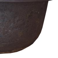 A Cast Iron Cauldron 35.5" W x 32" D x 17.5" H — United States, Circa 1900