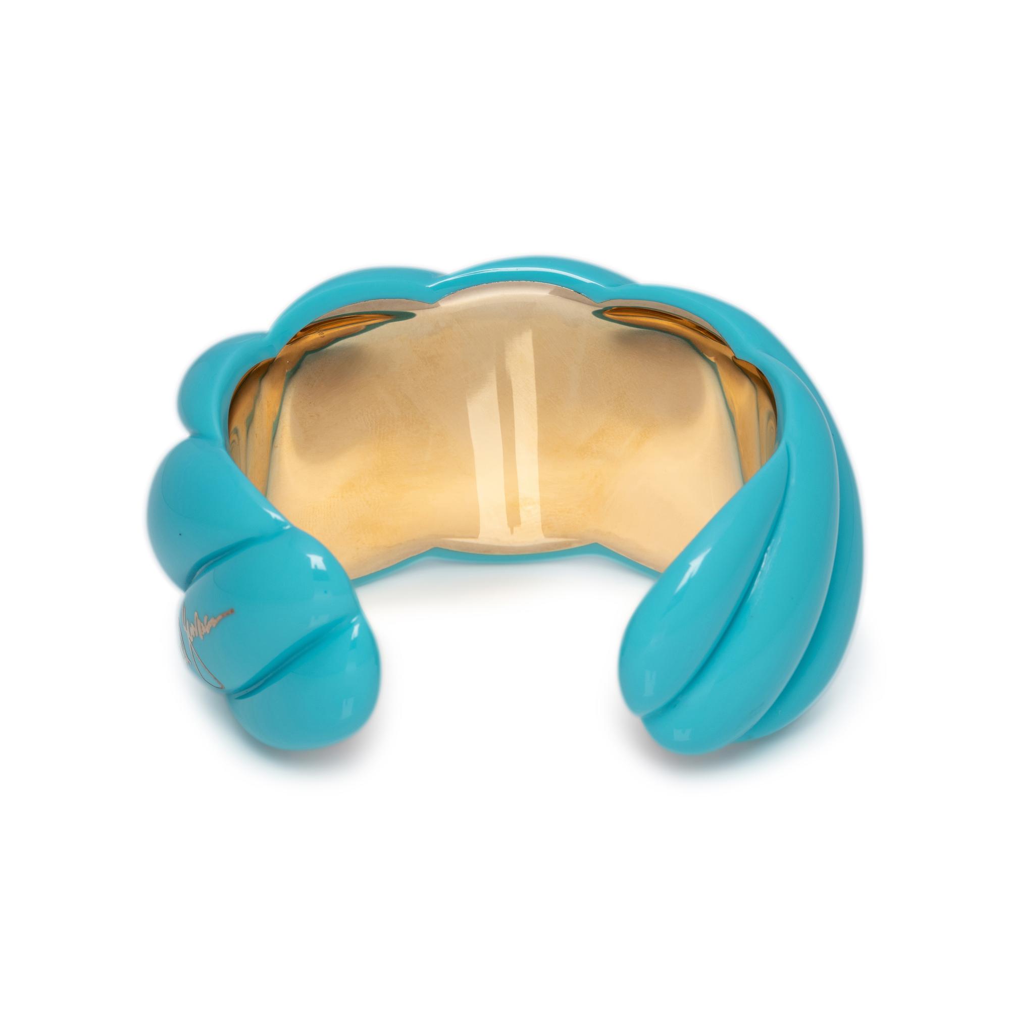 DAVID YURMAN, BLUE RESIN CUFF BRACELET