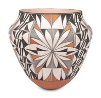 Large Polychrome Pottery Olla
