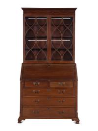 A George III Style Mahogany Secretary Bookcase