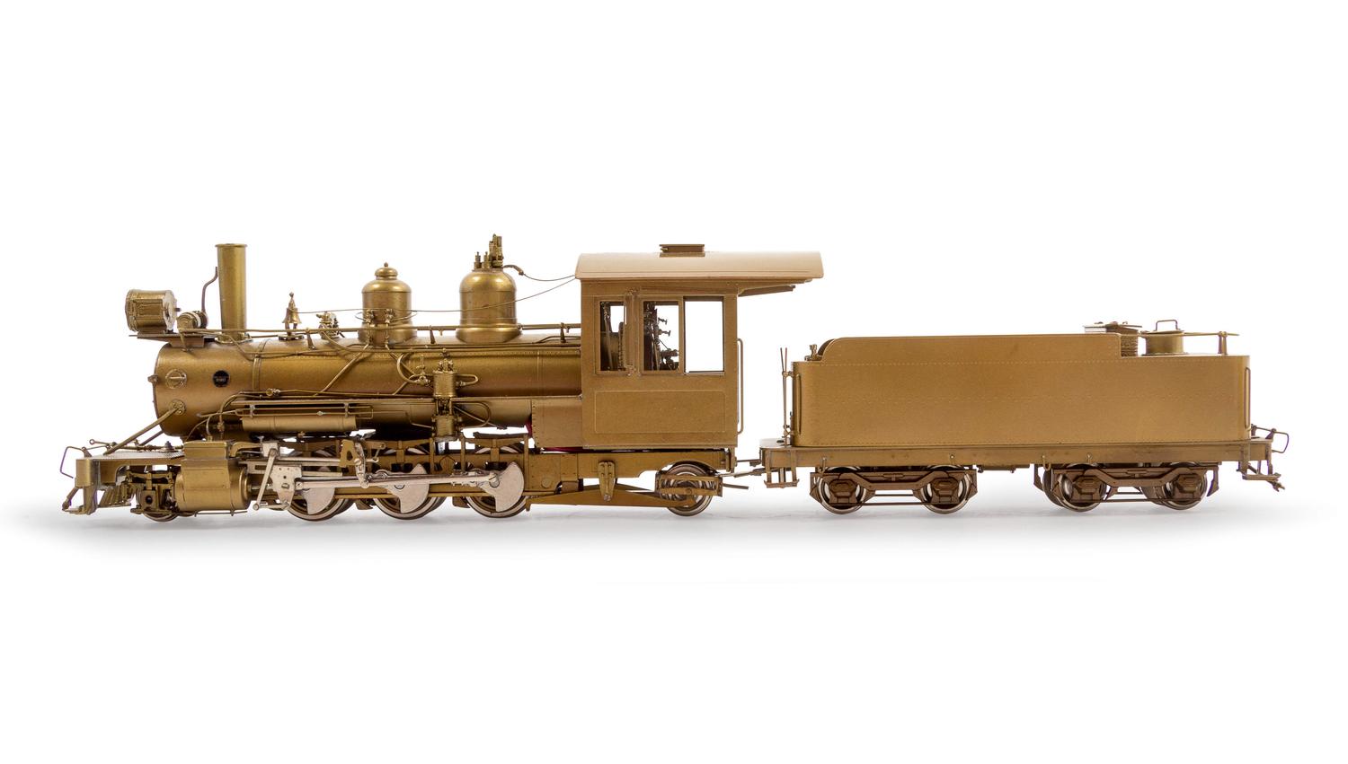 A Group of Four Brass HO-Gauge Locomotives and Tenders