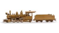 A Group of Four Brass HO-Gauge Locomotives and Tenders