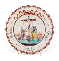 A Leeds Creamware Biblical Plate