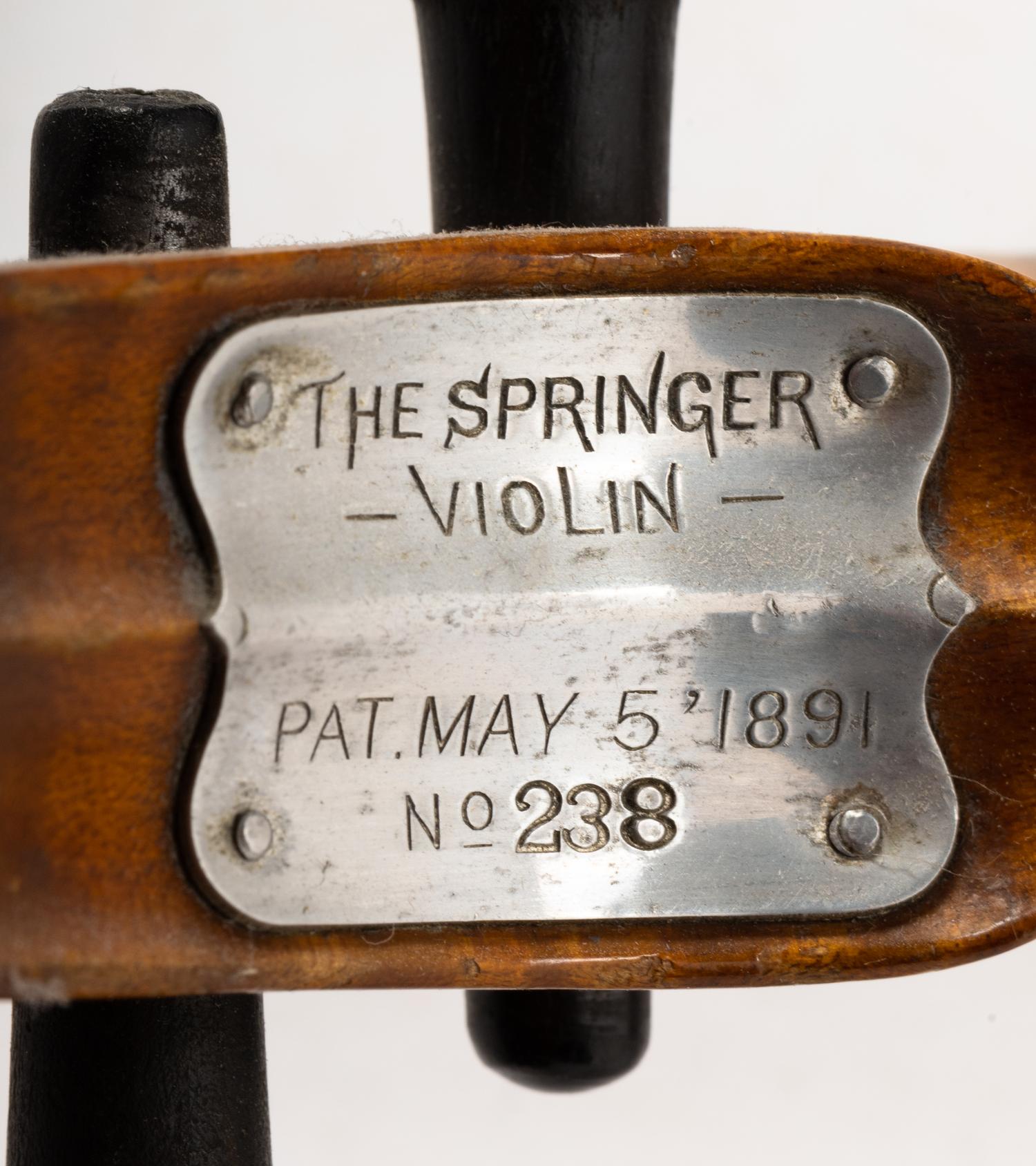 An Aluminum and Tiger Maple Violin and Bow