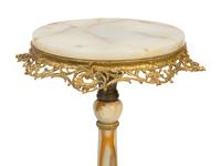 A Louis XV Style Gilt Bronze and Onyx Side Table — LATE 19TH/EARLY 20TH CENTURY