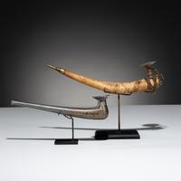 Siberian Wood and Pewter Pipes