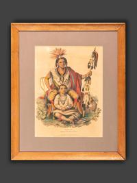 Four Hand-Colored Lithographs by McKenney and Hall