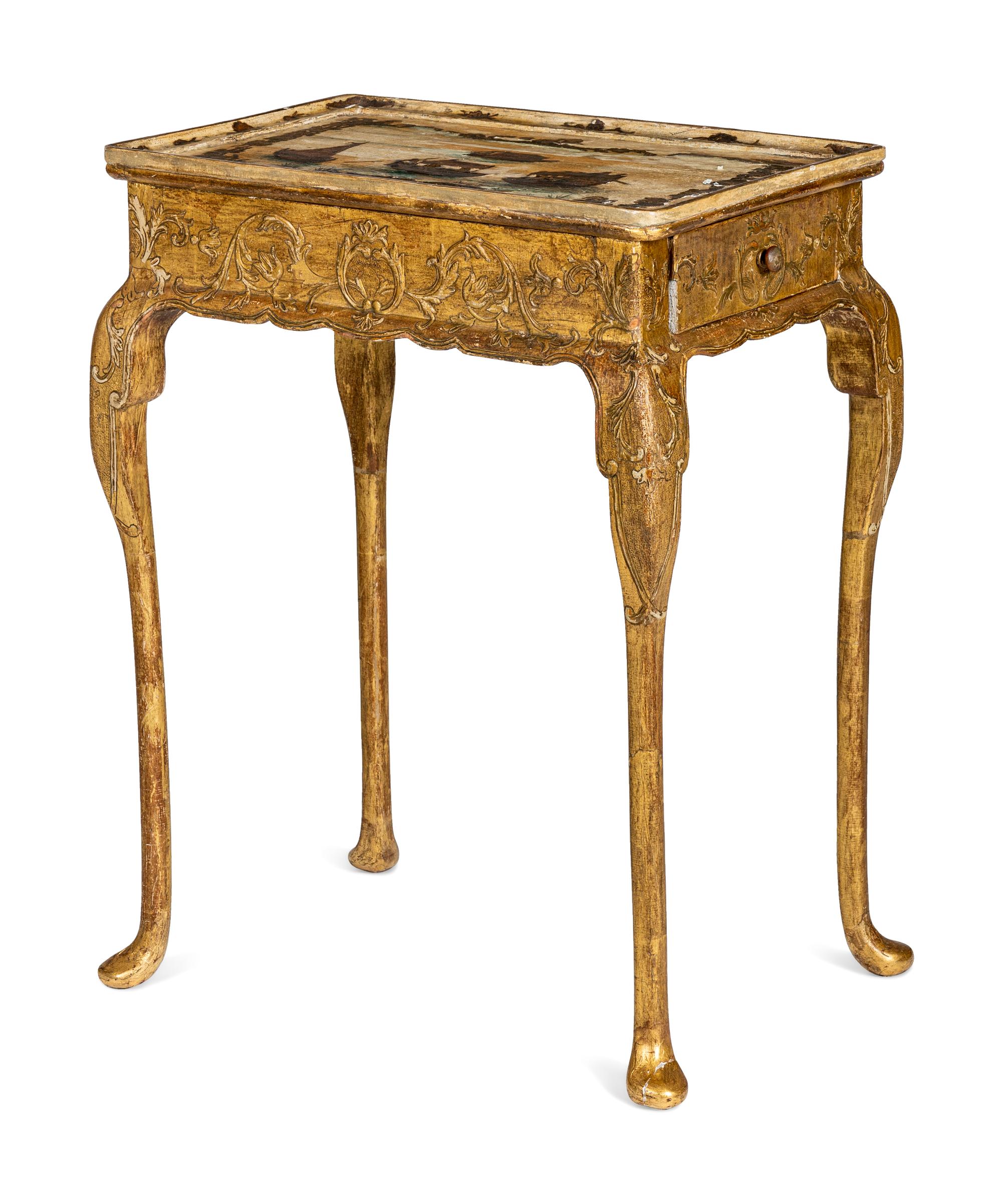 A Continental Giltwood Side Table