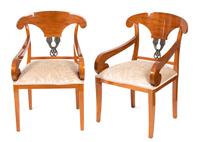 A Pair of Biedermeier Style Side Chairs — 20TH CENTURY