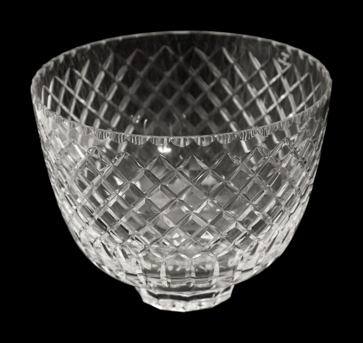 A Cartier Cut Glass Tall Vase and a Wine Cooler