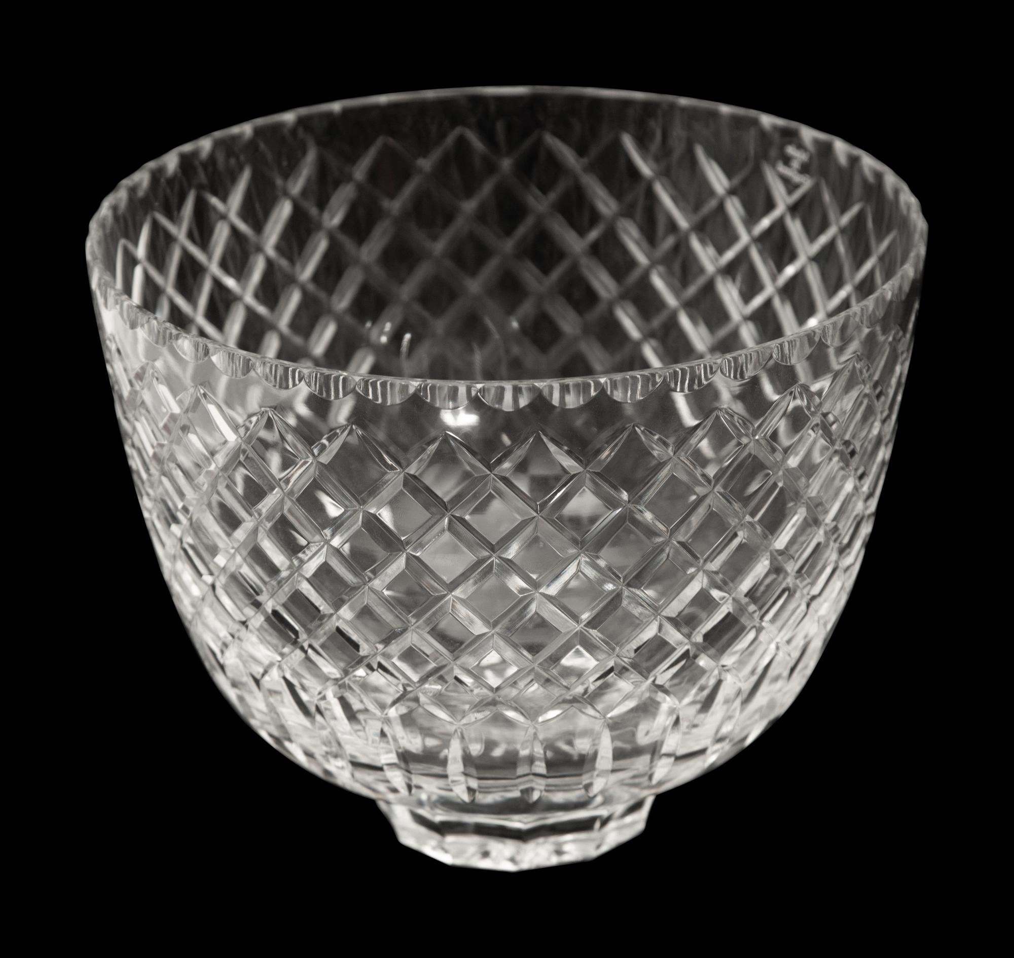A Cartier Cut Glass Tall Vase and a Wine Cooler