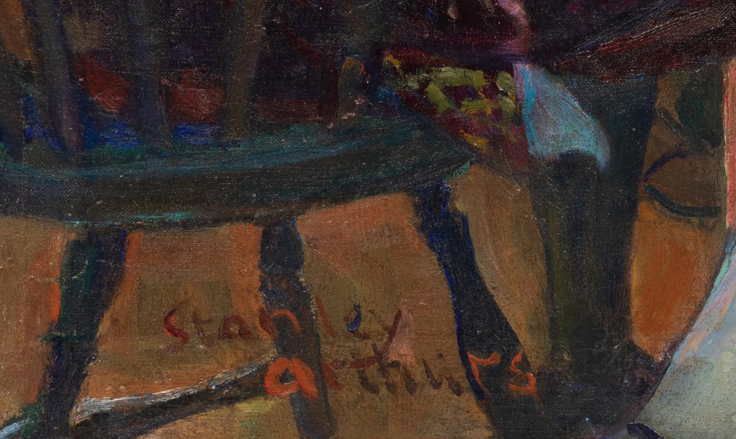 Four Colonial Men at Seaside Tavern