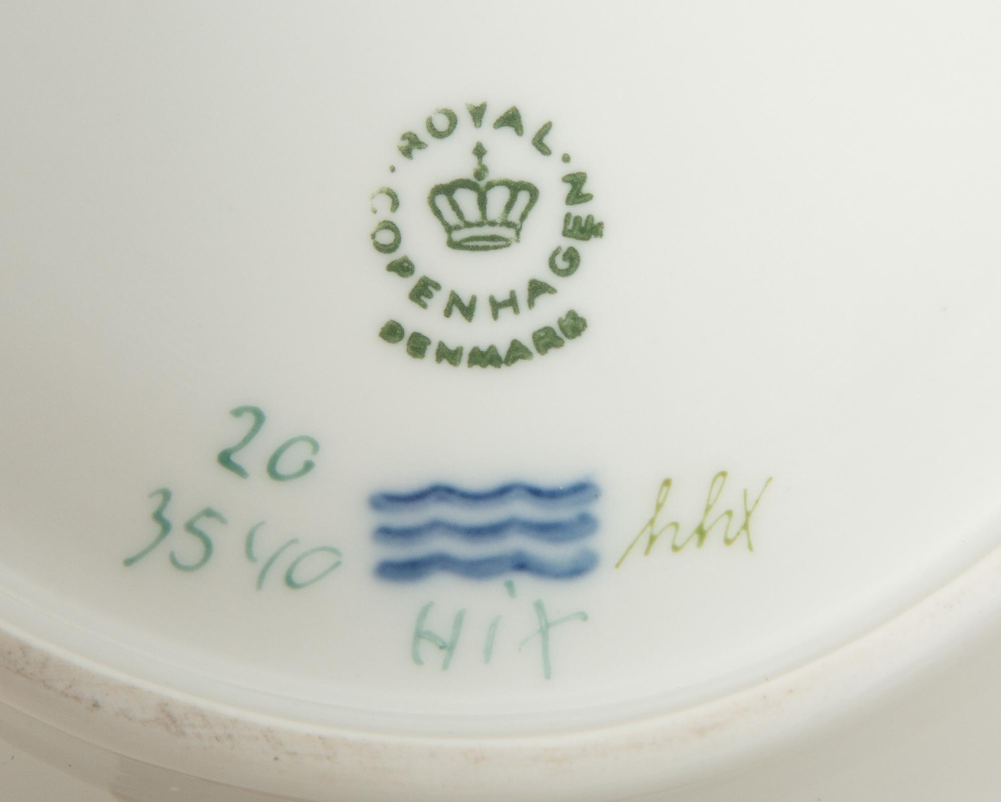 Three Royal Copenhagen Flora Danica Porcelain Table Articles