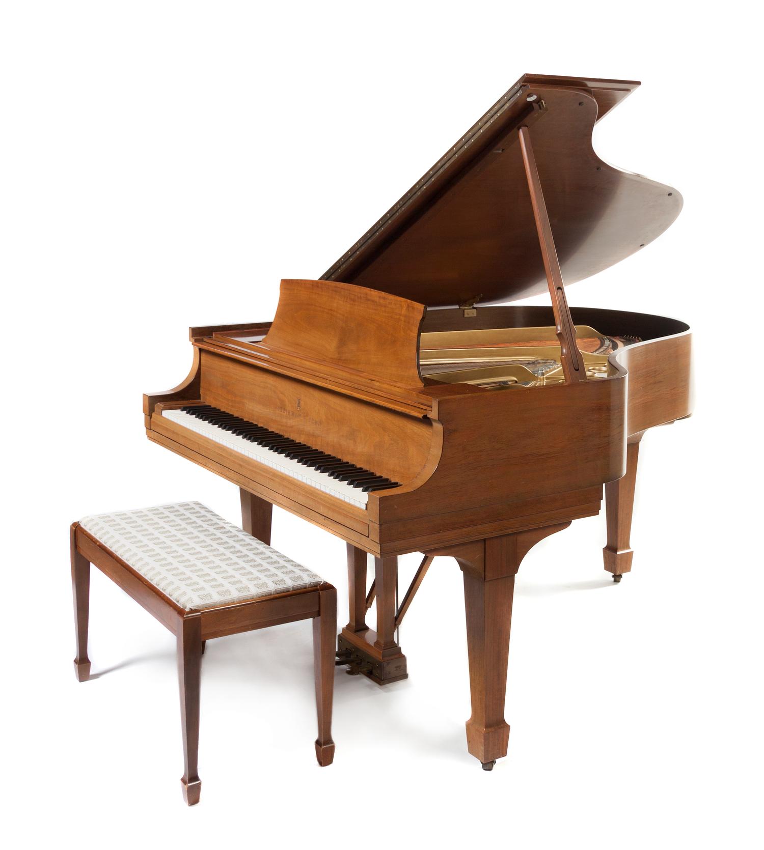 A Steinway & Sons Baby Grand Piano, Length 56 inches.