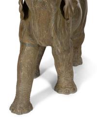 A Pair of Patinated Bronze Elephants