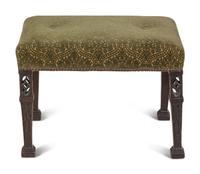 A George III Pierce Carved Walnut Stool